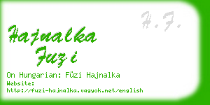 hajnalka fuzi business card